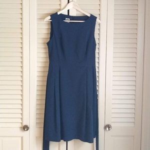 Anne Klein Blue & Black Striped A-Line Dress
